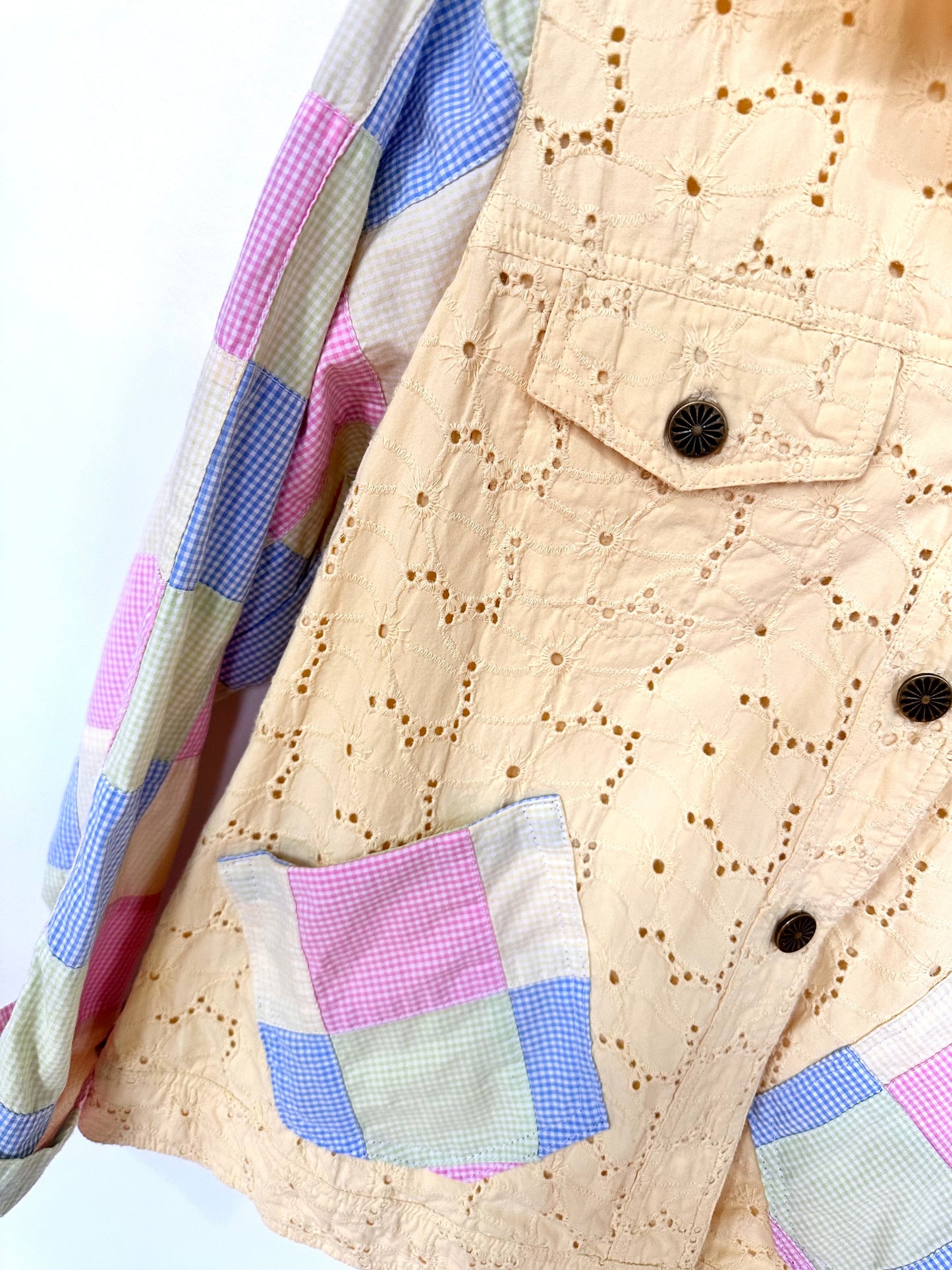 sunny eyelet +pastel madras jacket