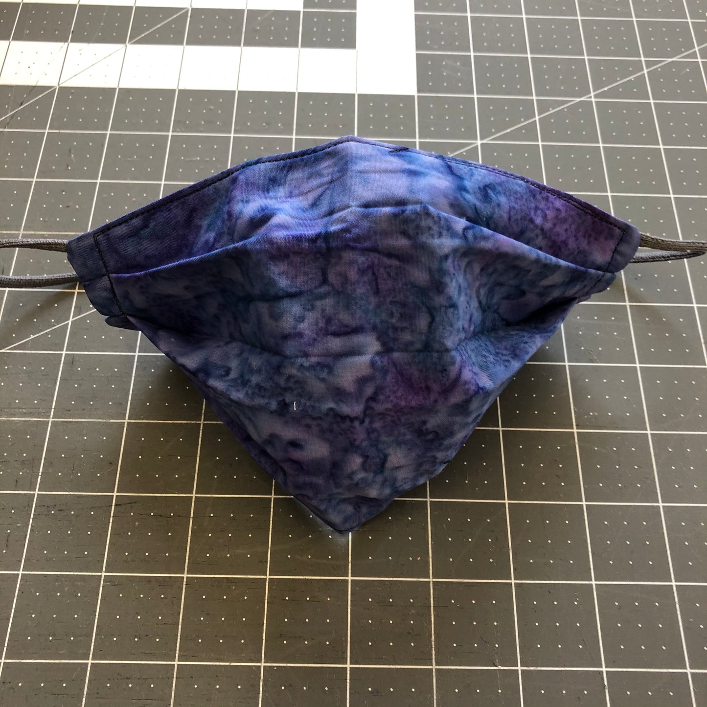 purple batik cotton face mask