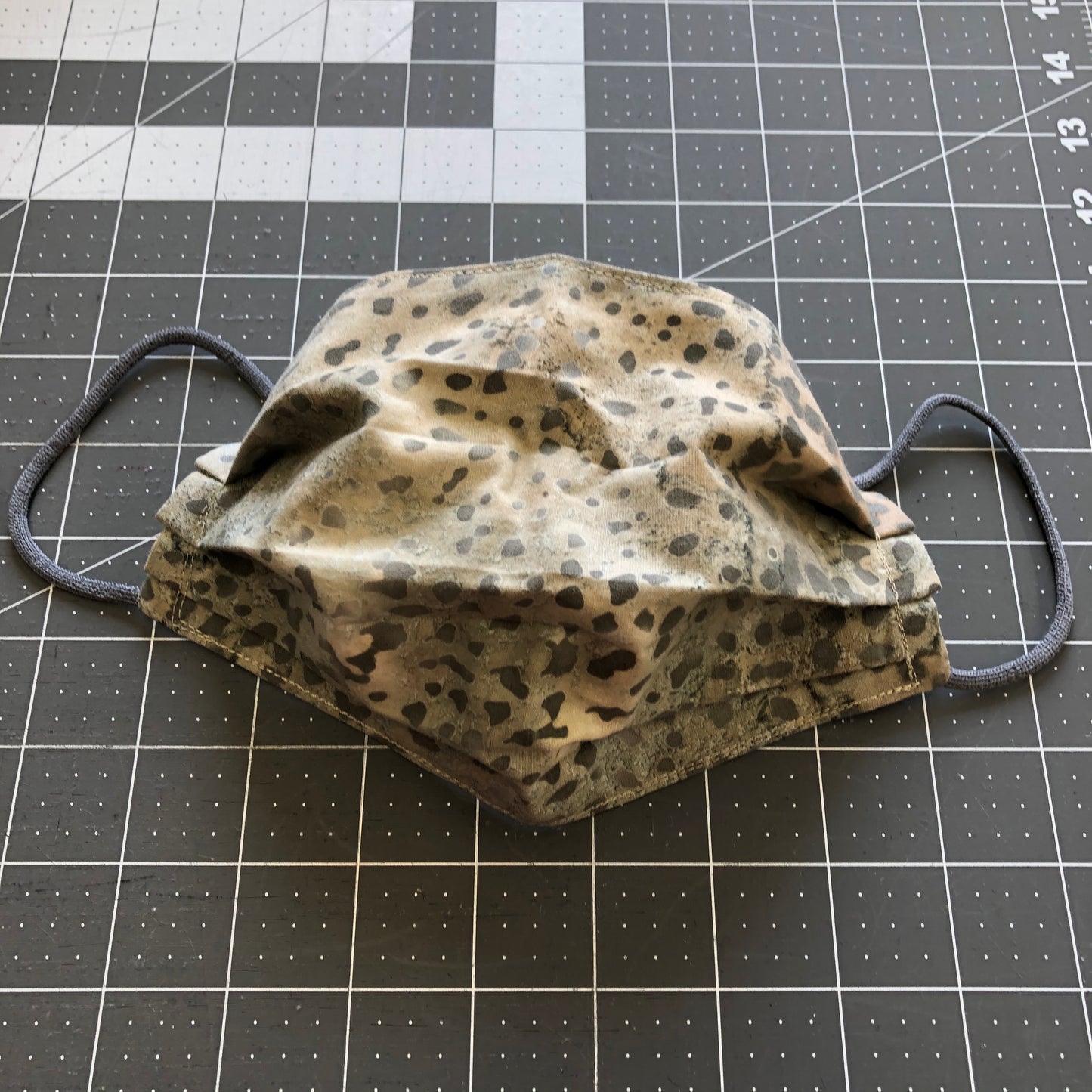 shades of brown cheetah print cotton face mask