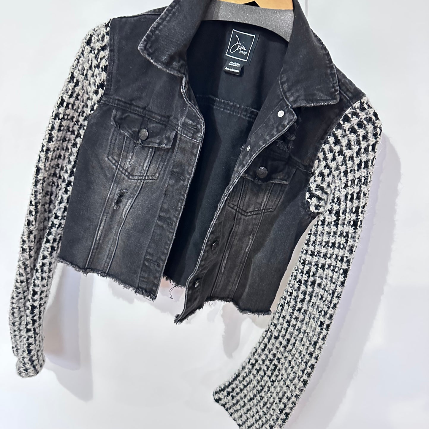 soft knit + distressed black denim [s]