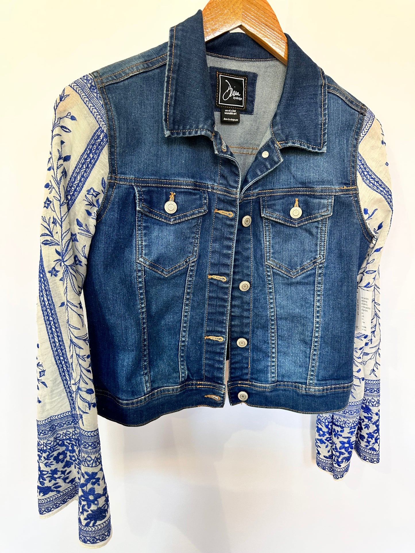 designer blue + white meets denim