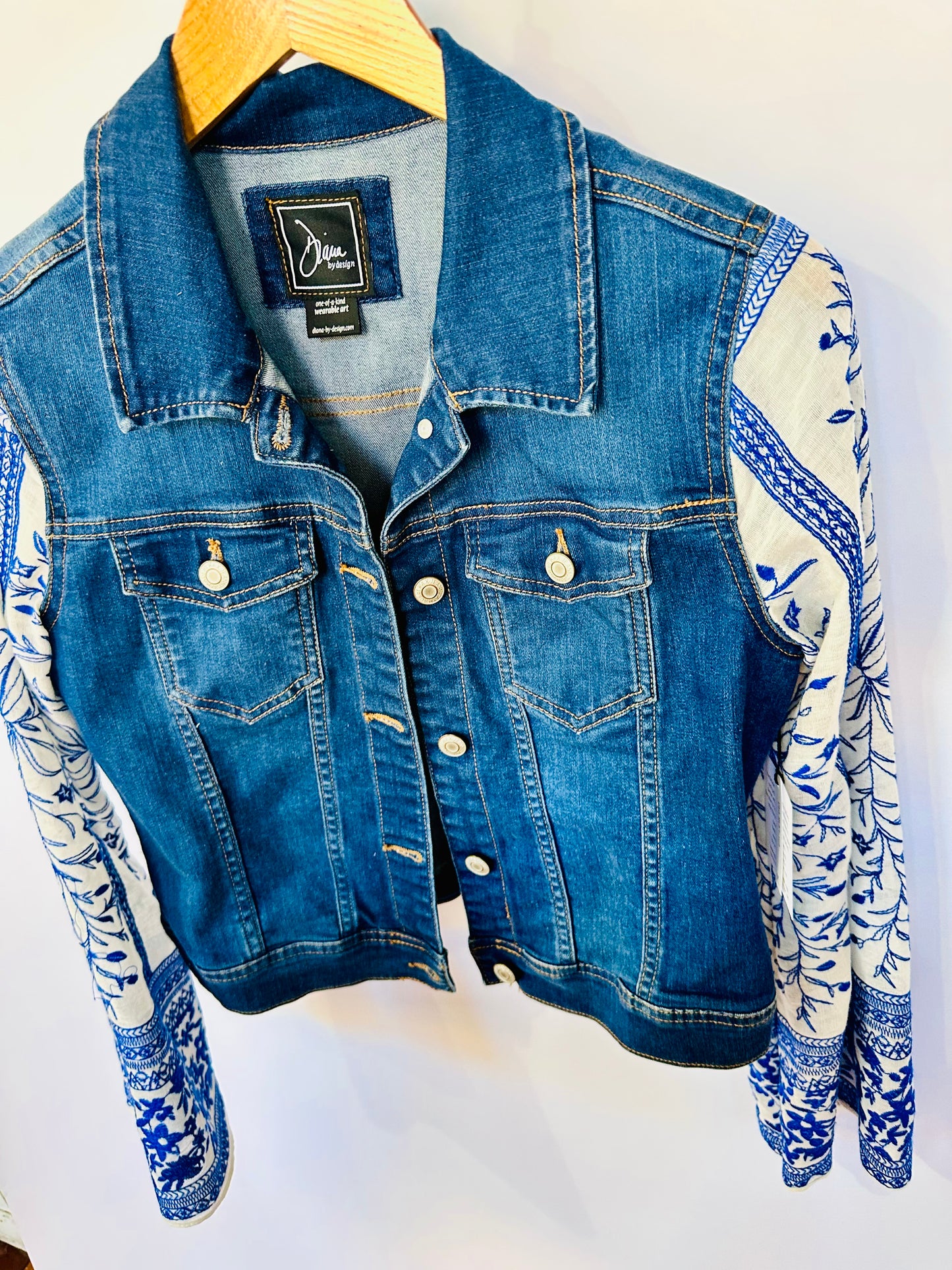 designer blue + white meets denim