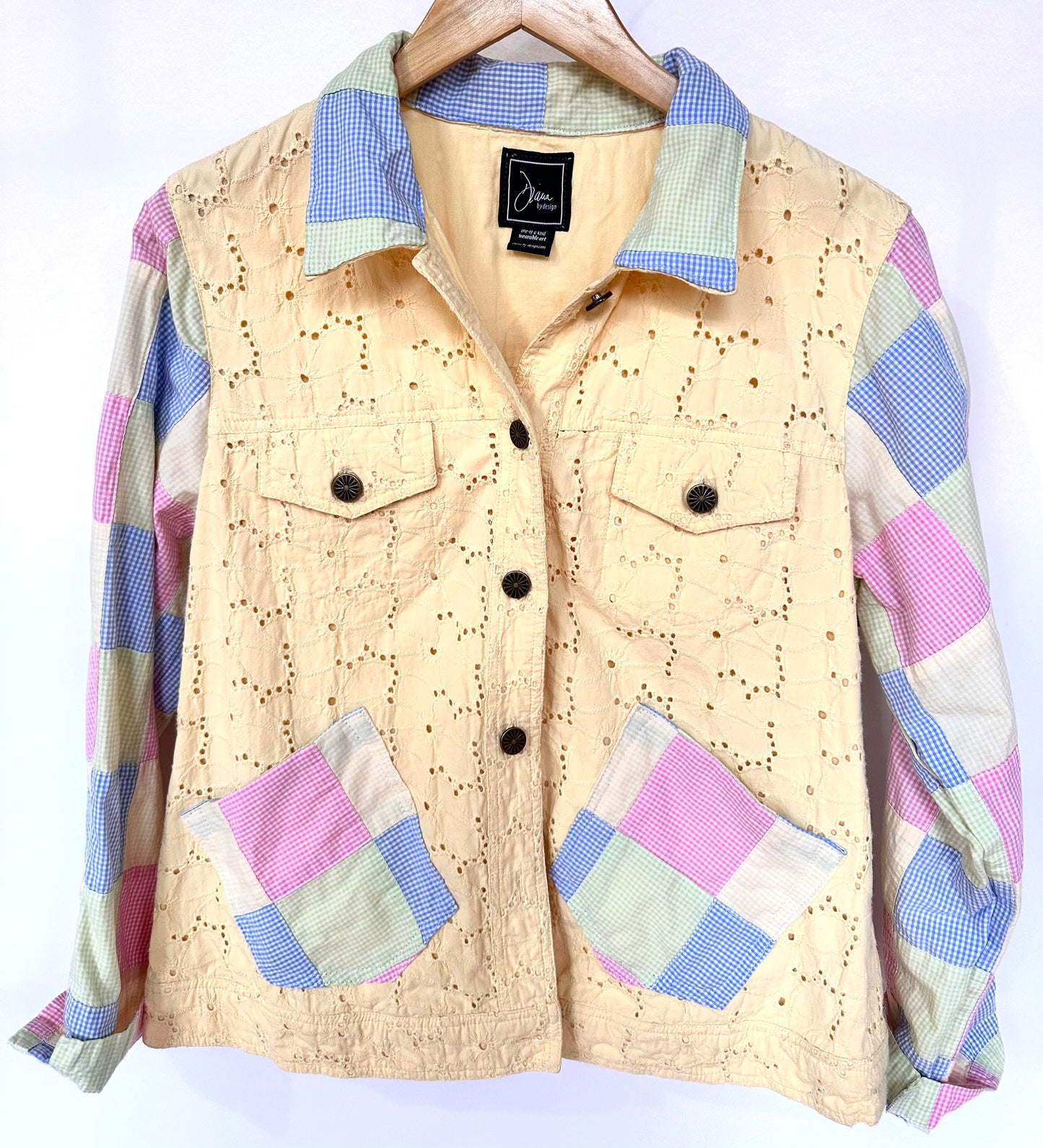 sunny eyelet +pastel madras jacket