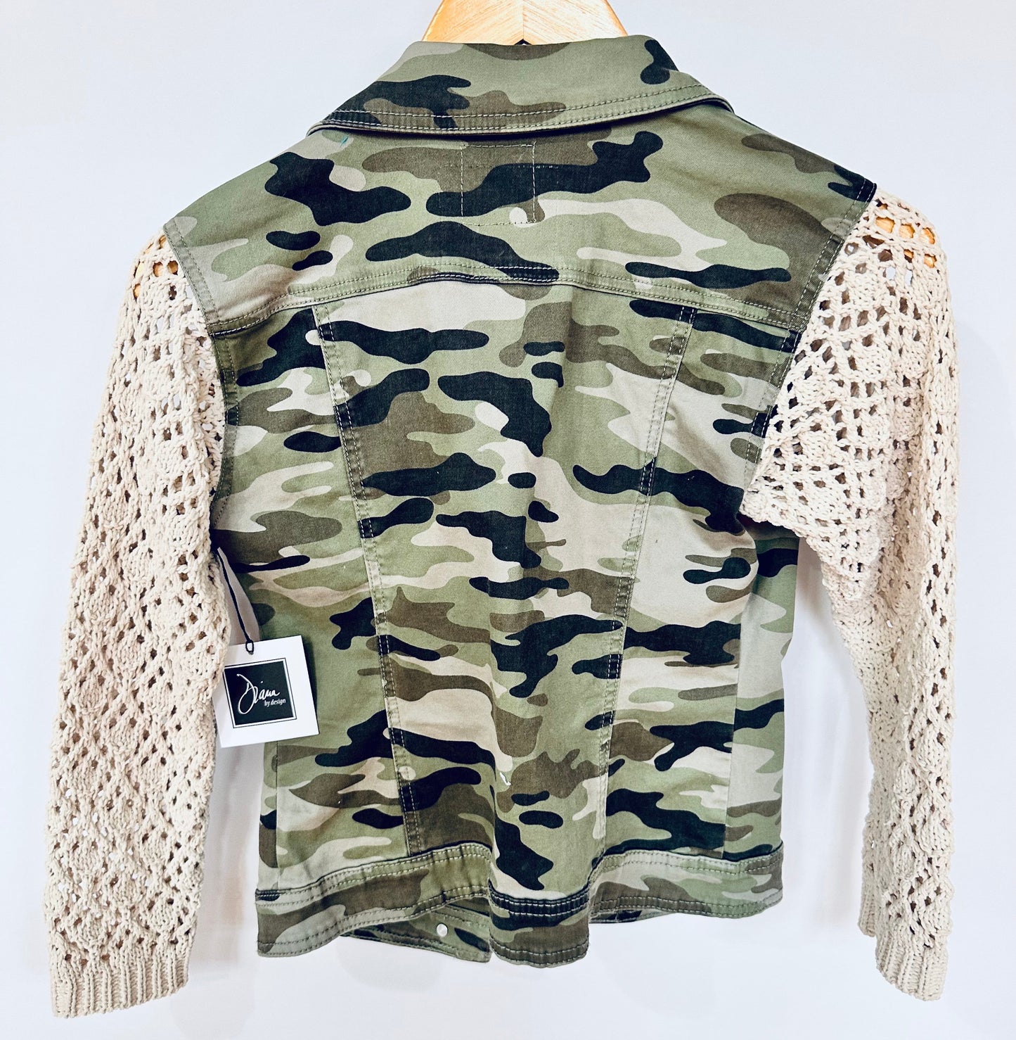 tough + tender camo knit jacket