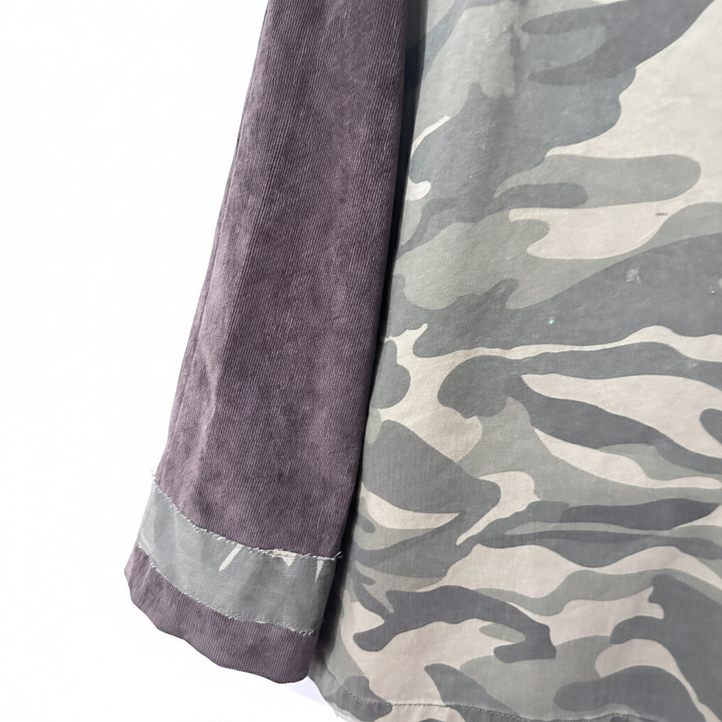 soft corduroy + long camo military denim [m]