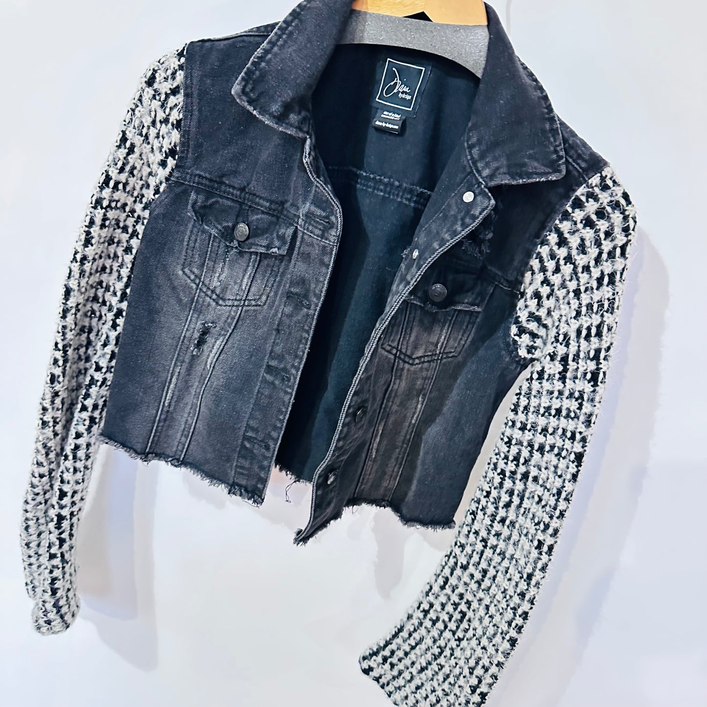 soft knit + distressed black denim [s]