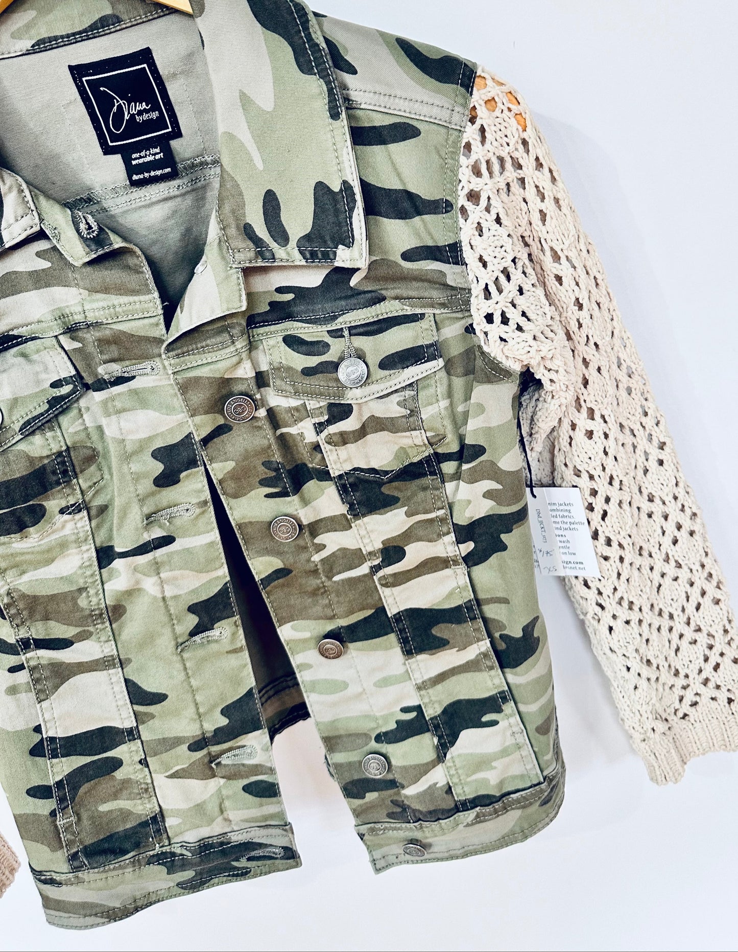 tough + tender camo knit jacket