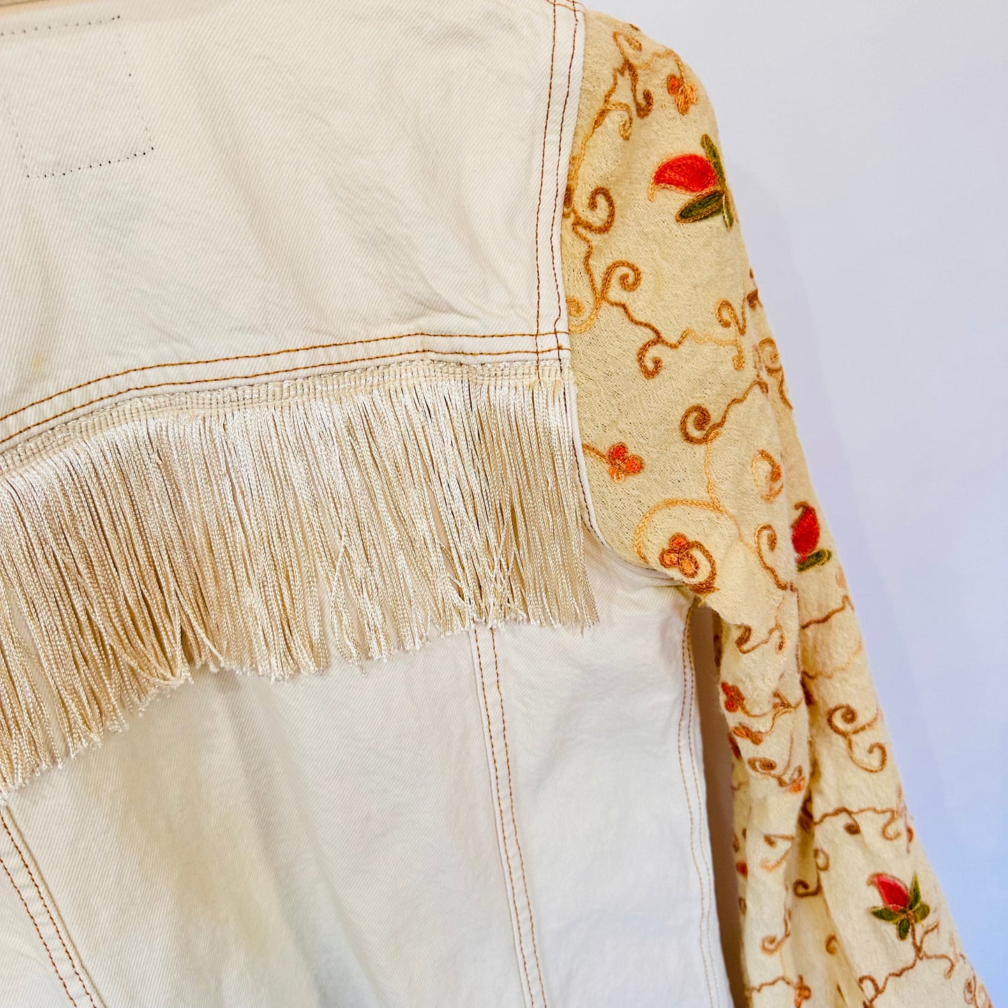 spring floral cowgirl denim jacket [xs/s]