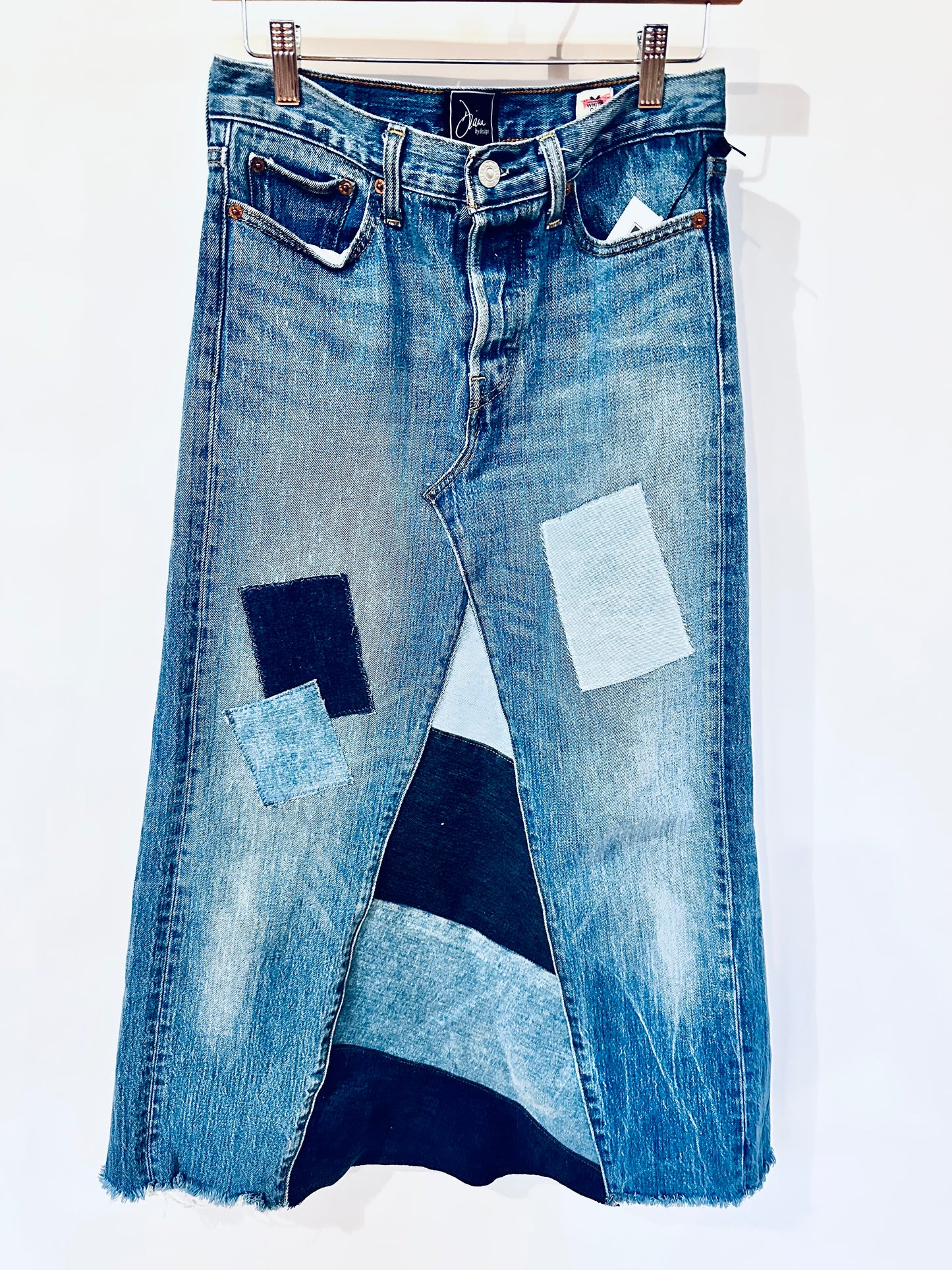 levi's original button fly denim maxi skirt, [6/28]