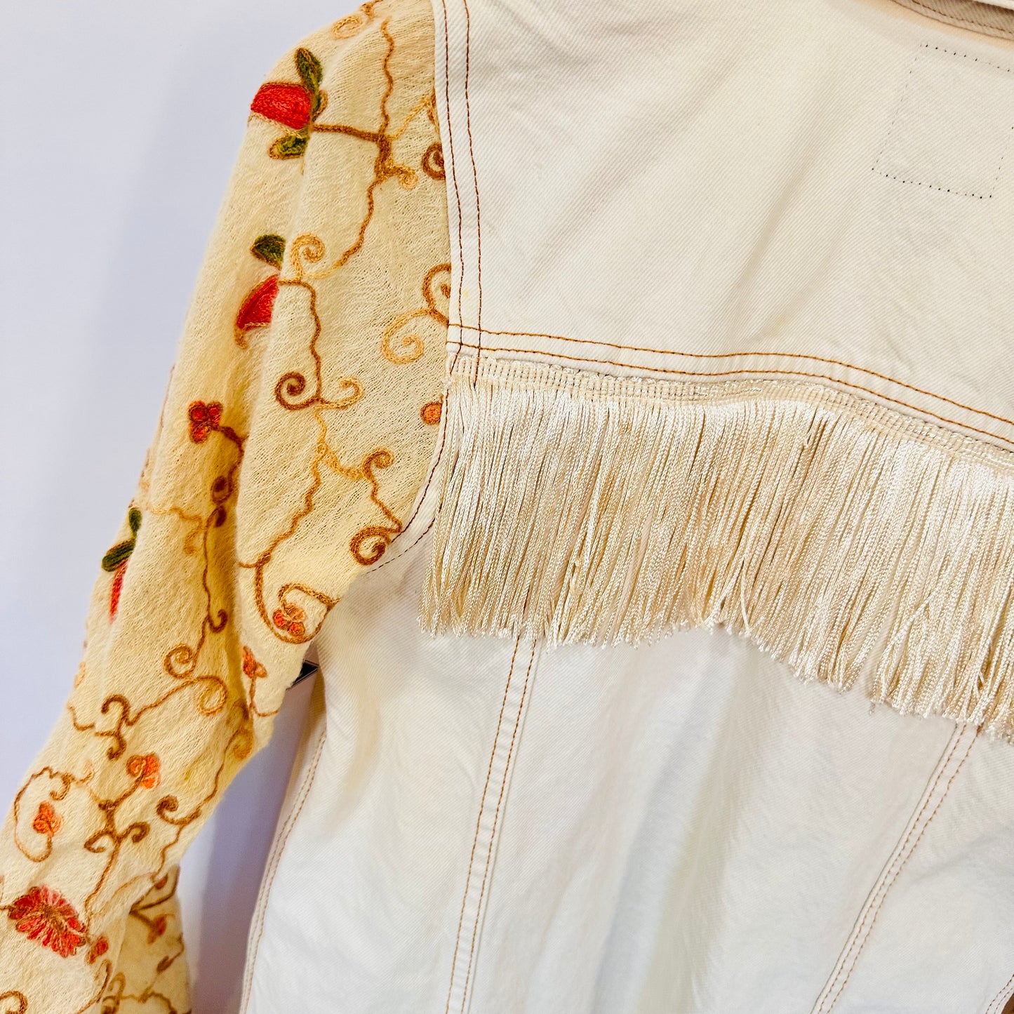 spring floral cowgirl denim jacket [xs/s]