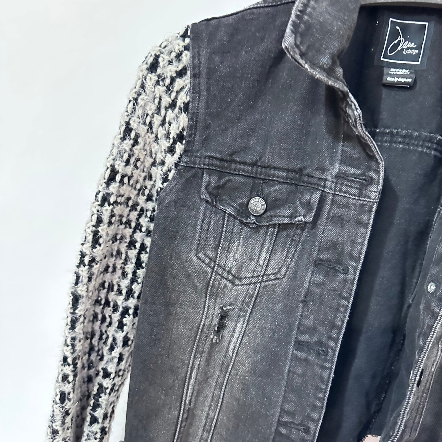 soft knit + distressed black denim [s]