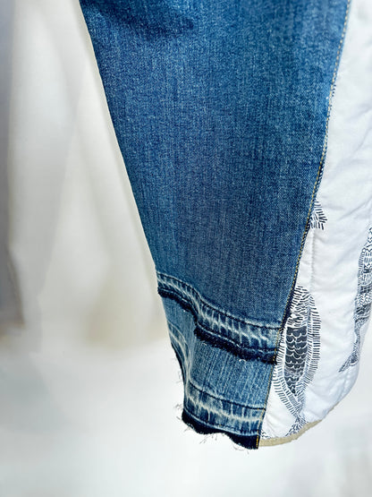 just keep swimming quilted bell bottoms [10/30] l