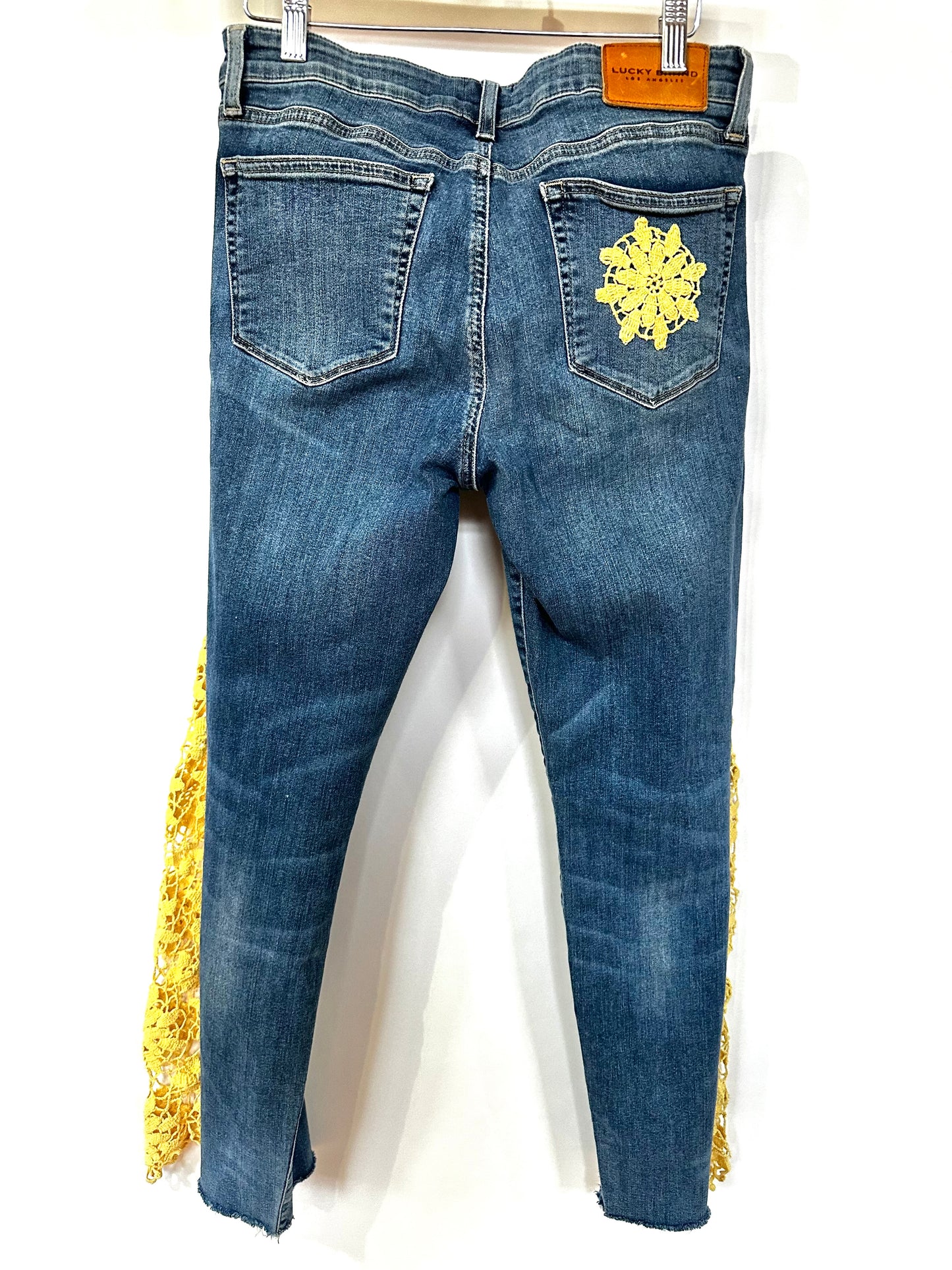 lemon-lime vintage lace bell bottoms [8/29] s