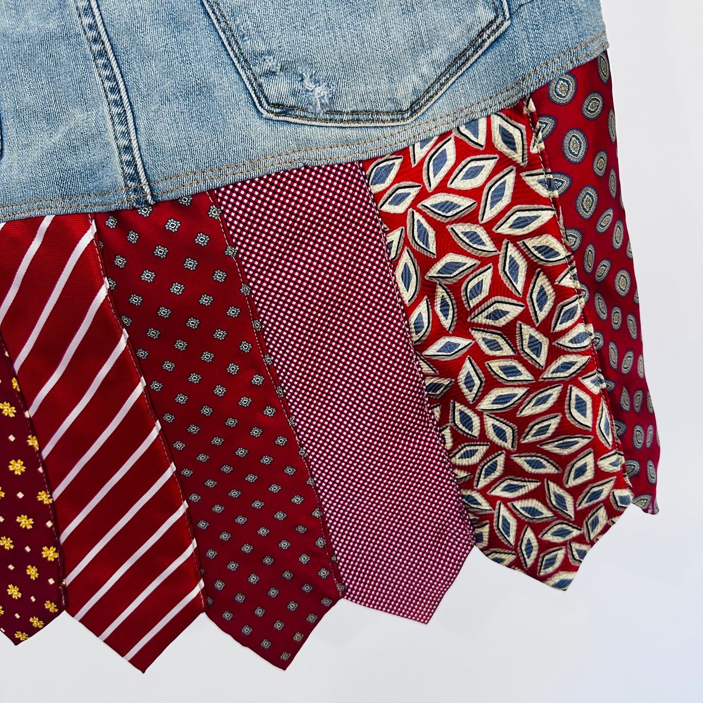 distress vintage denim + bright red ties [6/28]