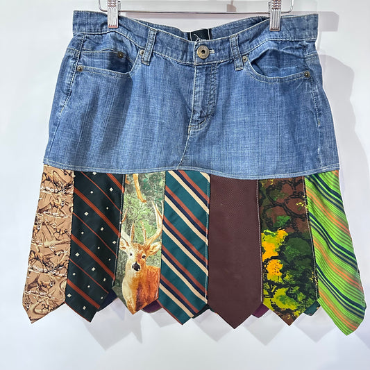oh deer! denim + tie skirt [10/30]