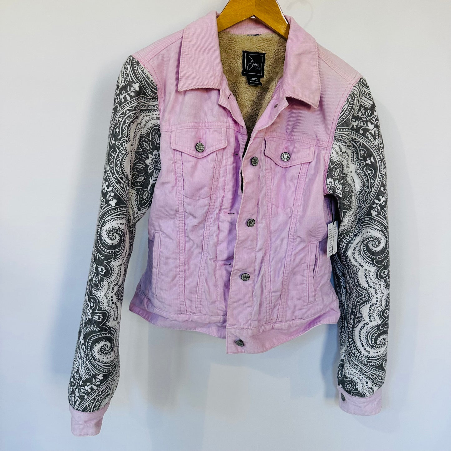 soft quilt + pink corduroy jacket[s/m]