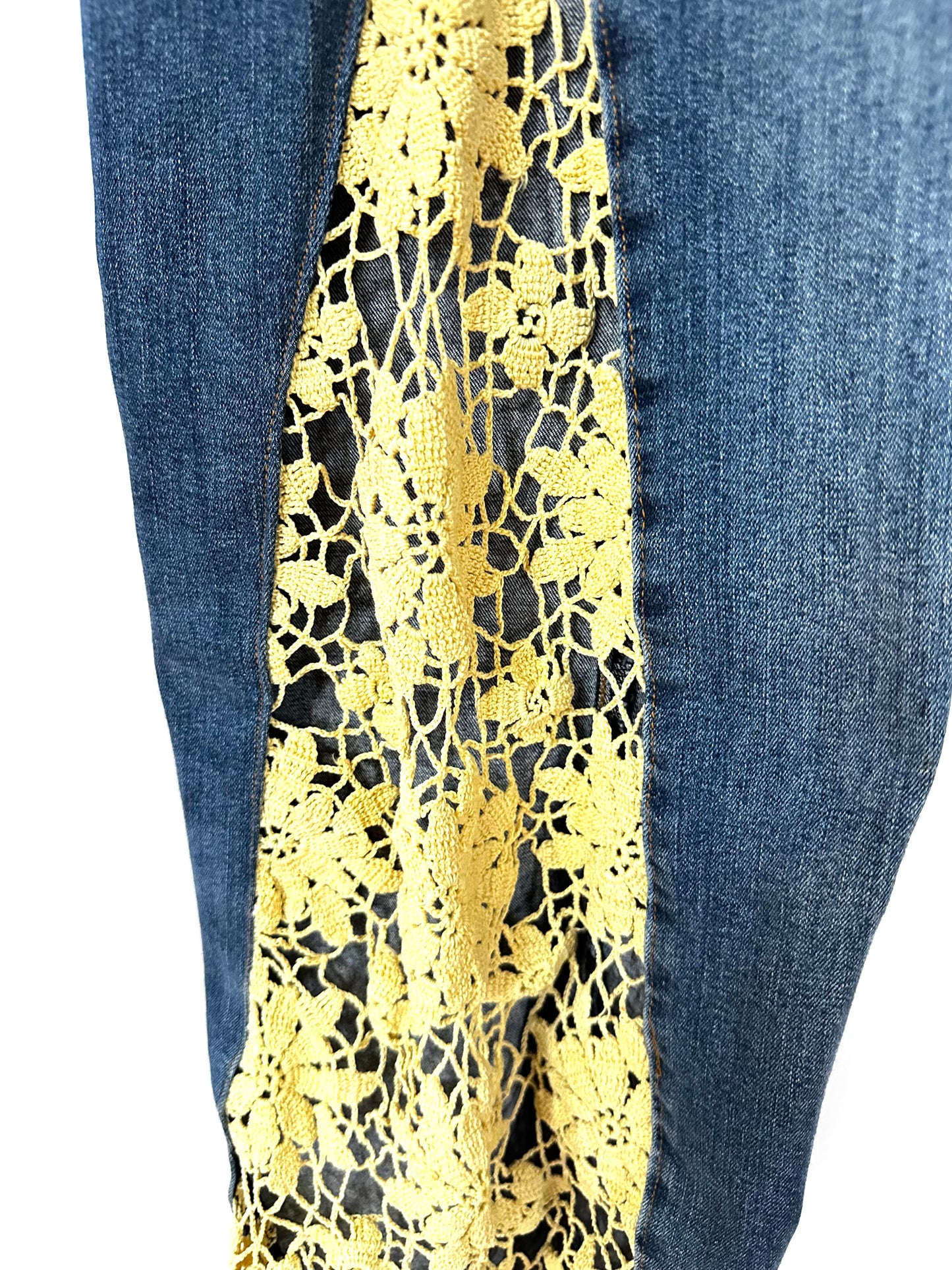 lemon-lime vintage lace bell bottoms [8/29] s