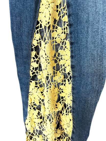 lemon-lime vintage lace bell bottoms [8/29] s