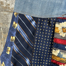 Load image into Gallery viewer, denim + daisy tie skirt, (size 4)
