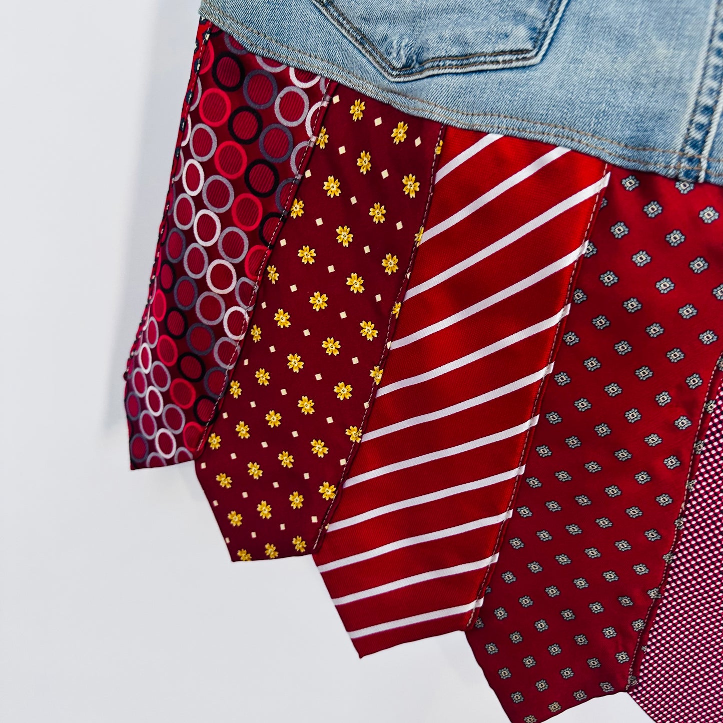 distress vintage denim + bright red ties [6/28]