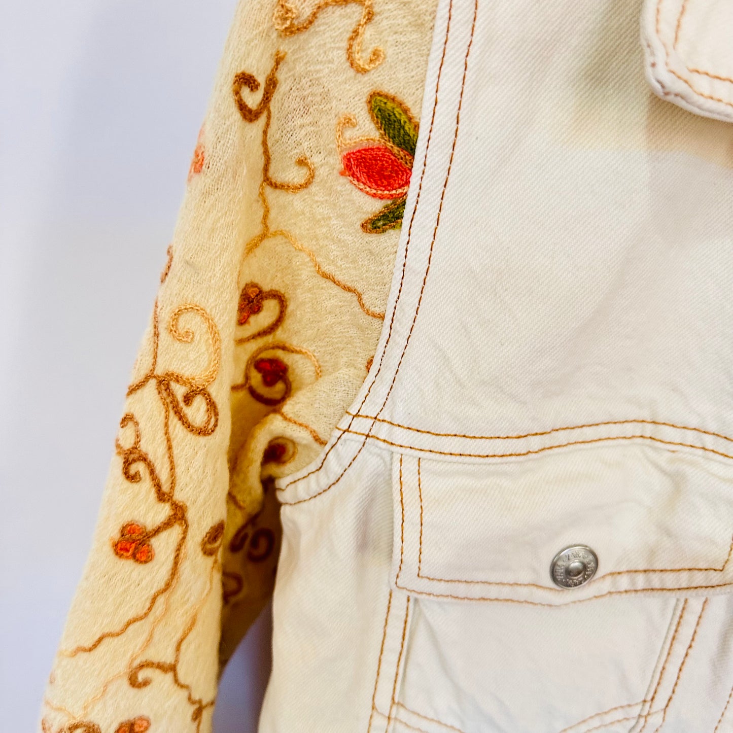 spring floral cowgirl denim jacket [xs/s]