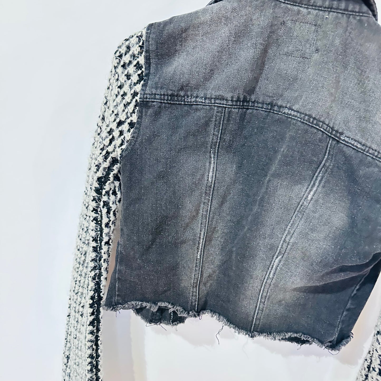 soft knit + distressed black denim [s]