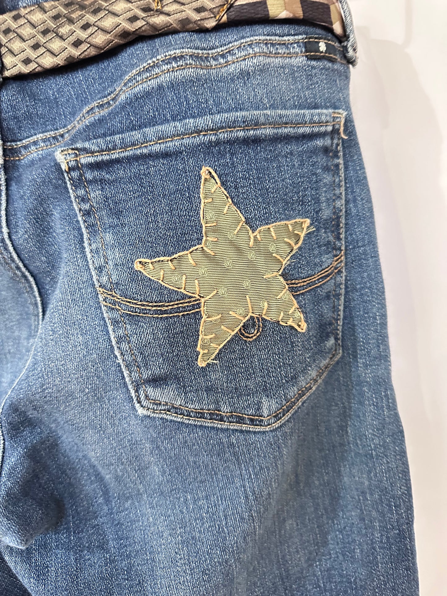 golden fall denim + necktie bells [6/28] short