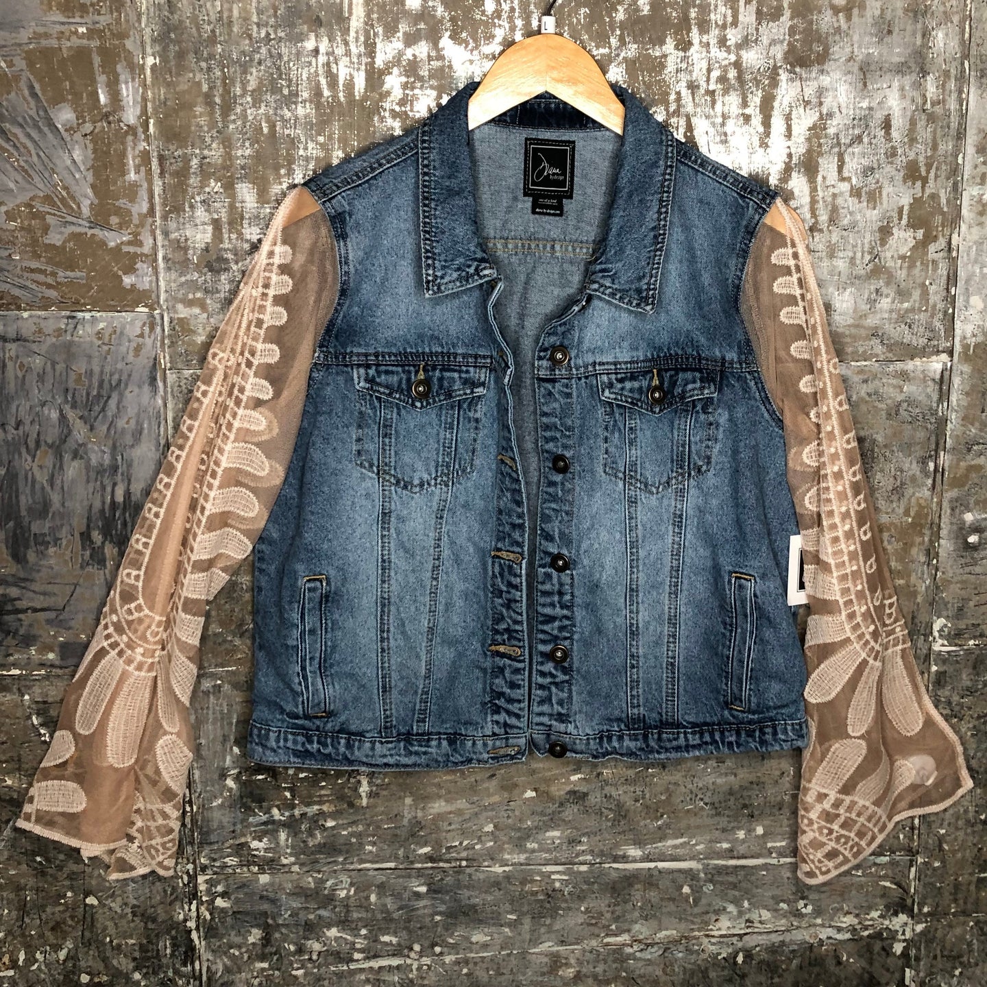 tough + tender lace denim jacket