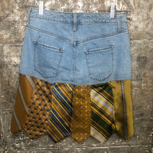 Load image into Gallery viewer, golden wide + skinny tie skirt, (size 6/28)
