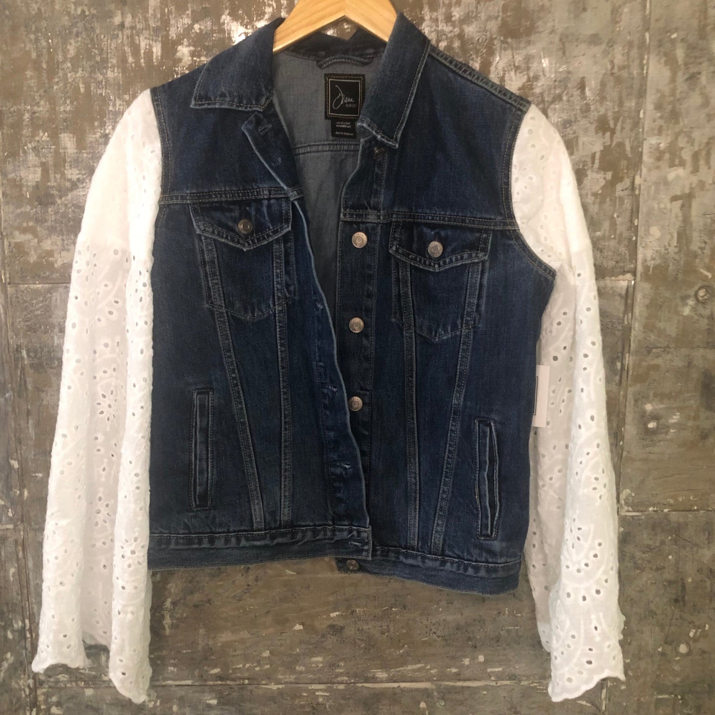 classic blue denim jacket + baby doll bells