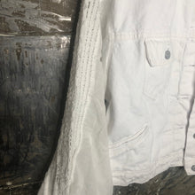 Load image into Gallery viewer, white boxy denim jacket + soft balloon bells
