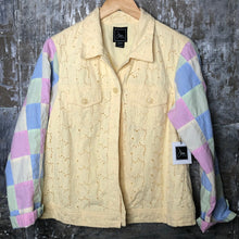 Load image into Gallery viewer, pastel madras + sunny eyelet jacket

