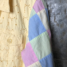 Load image into Gallery viewer, pastel madras + sunny eyelet jacket
