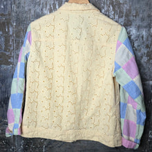 Load image into Gallery viewer, pastel madras + sunny eyelet jacket

