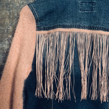 Load image into Gallery viewer, rosy sweater, fringe + distressed denim
