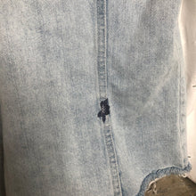 Load image into Gallery viewer, white eyelet balloon distressed embroidered denim jacket
