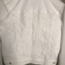 Load image into Gallery viewer, white on white lace detailed jacket
