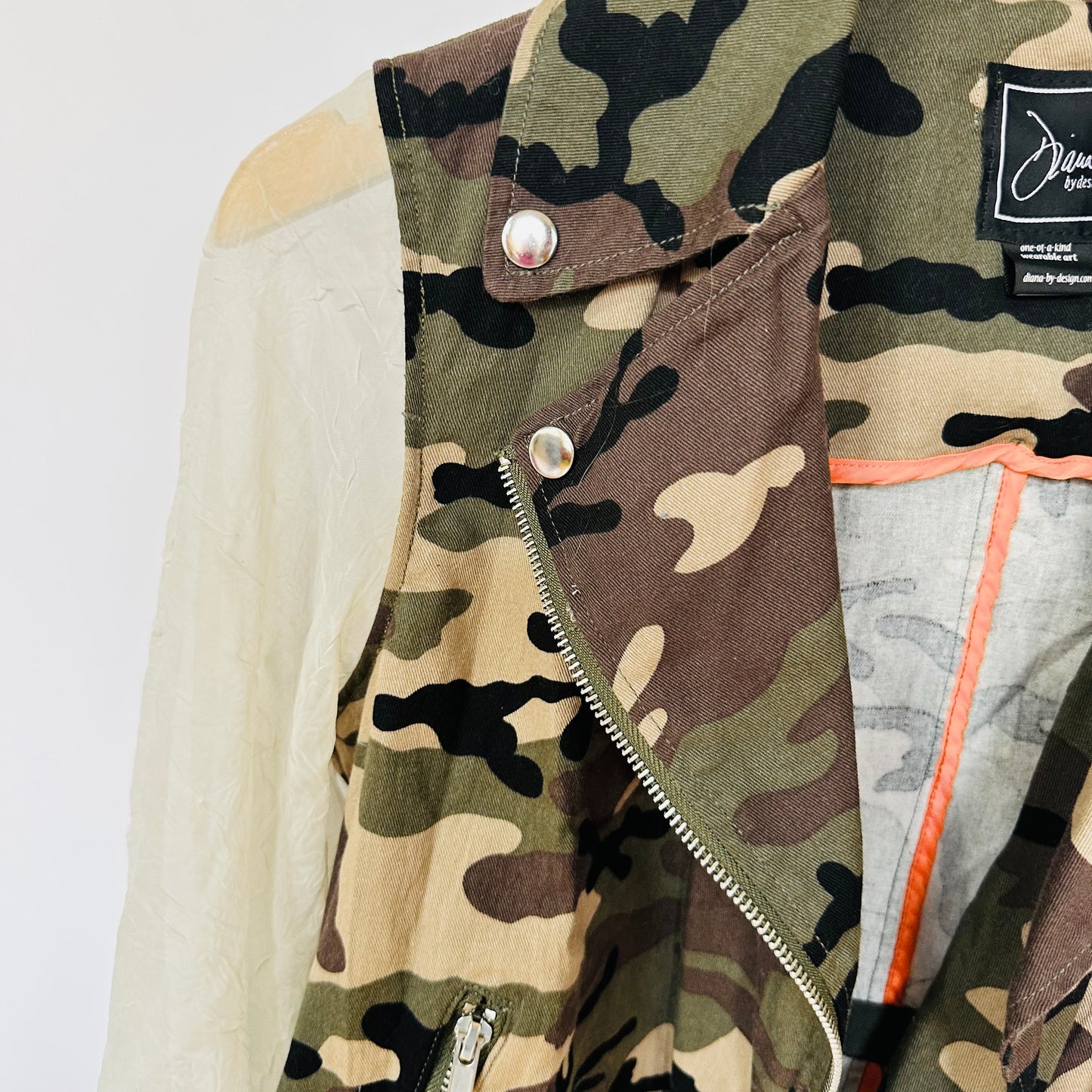taupe blouse bells + camo denim [m]