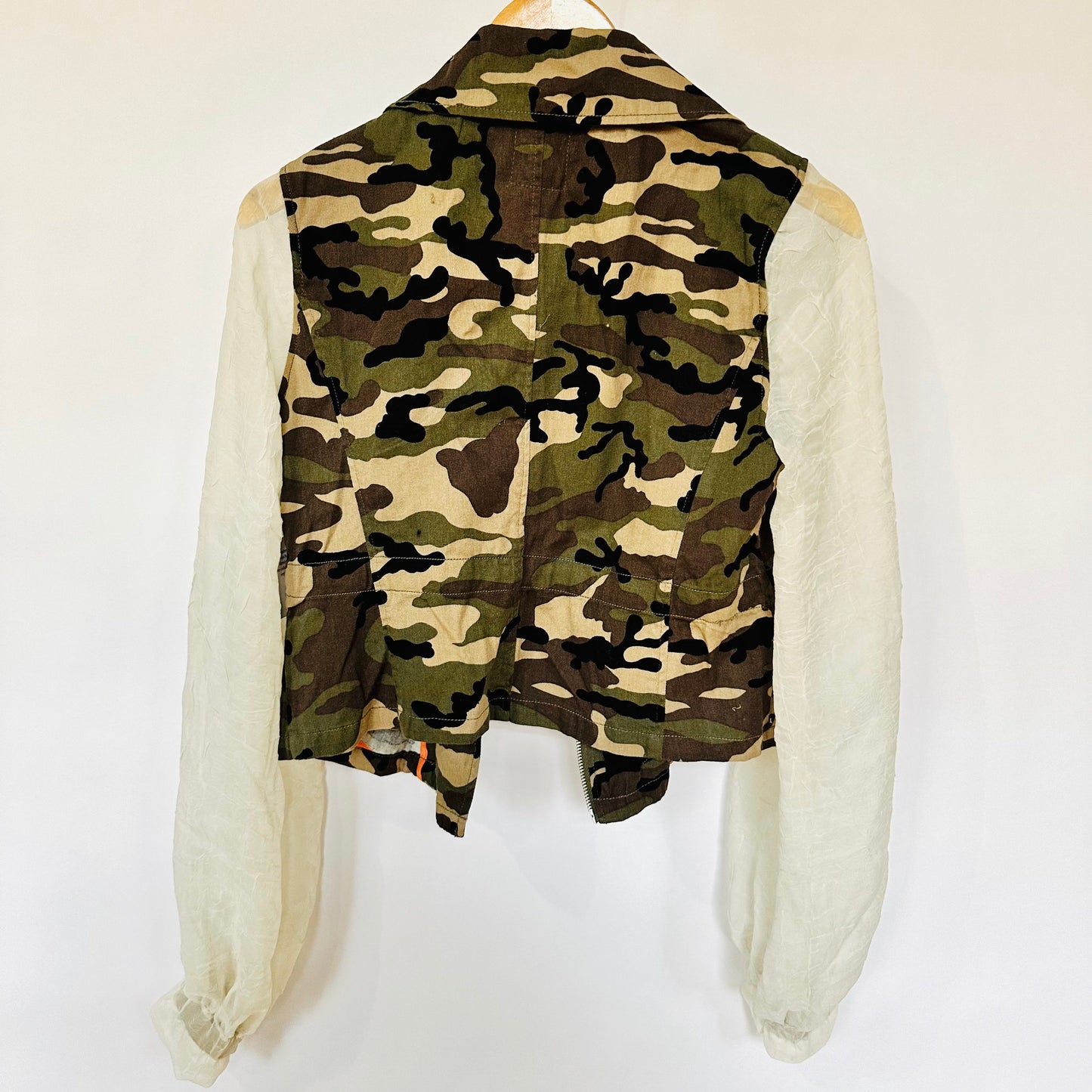 taupe blouse bells + camo denim [m]