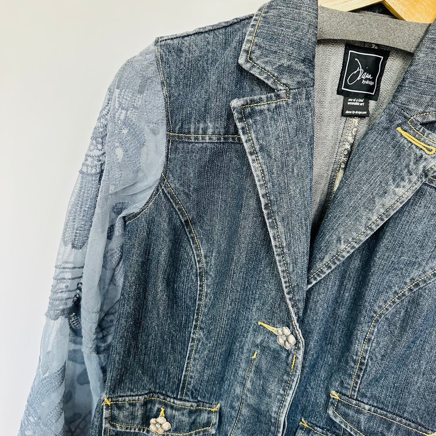 floaty lace + classic blazer denim [s]