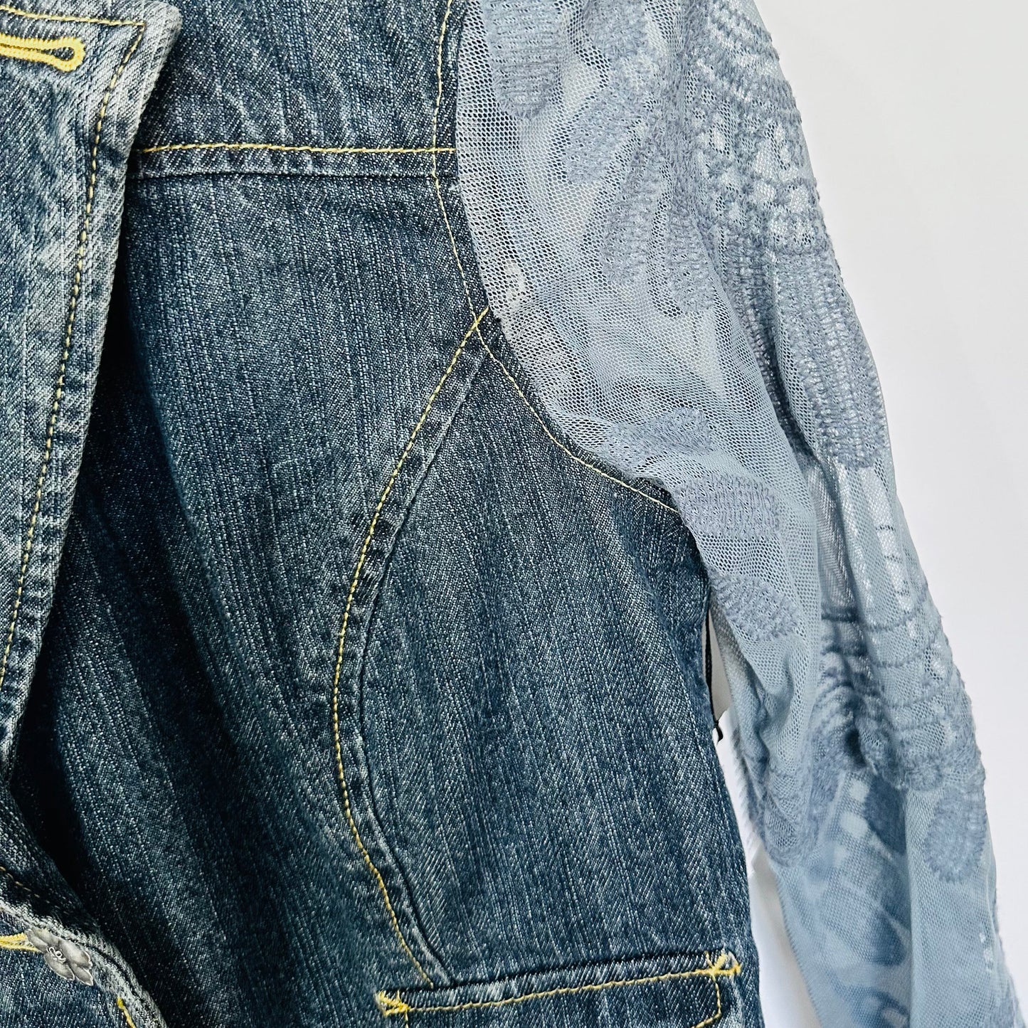 floaty lace + classic blazer denim [s]