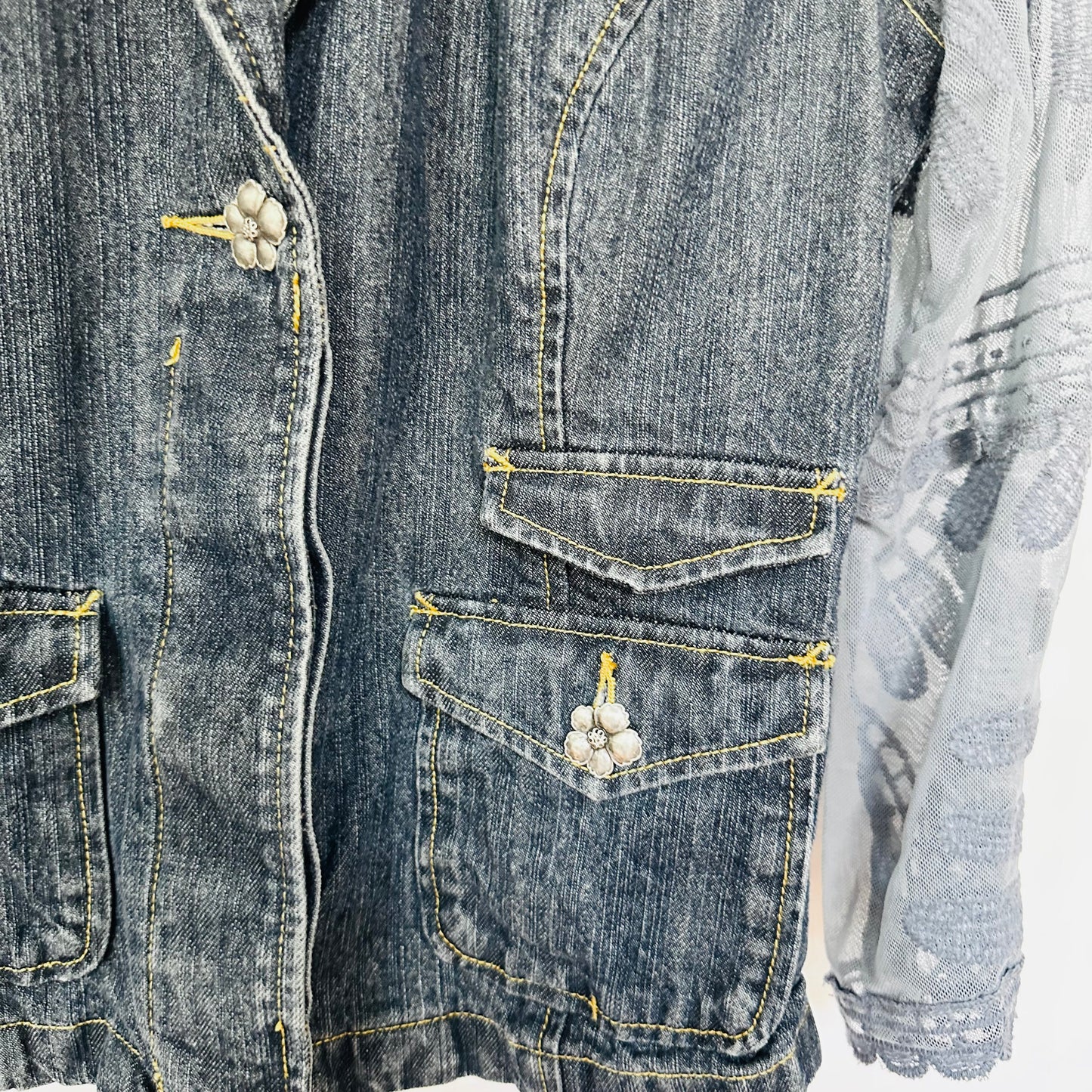 floaty lace + classic blazer denim [s]