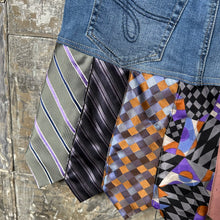 Load image into Gallery viewer, pink n purples denim +  tie skirt, (size 0)
