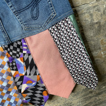 Load image into Gallery viewer, pink n purples denim +  tie skirt, (size 0)
