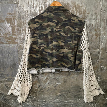 Load image into Gallery viewer, camo lace tough + tender denim
