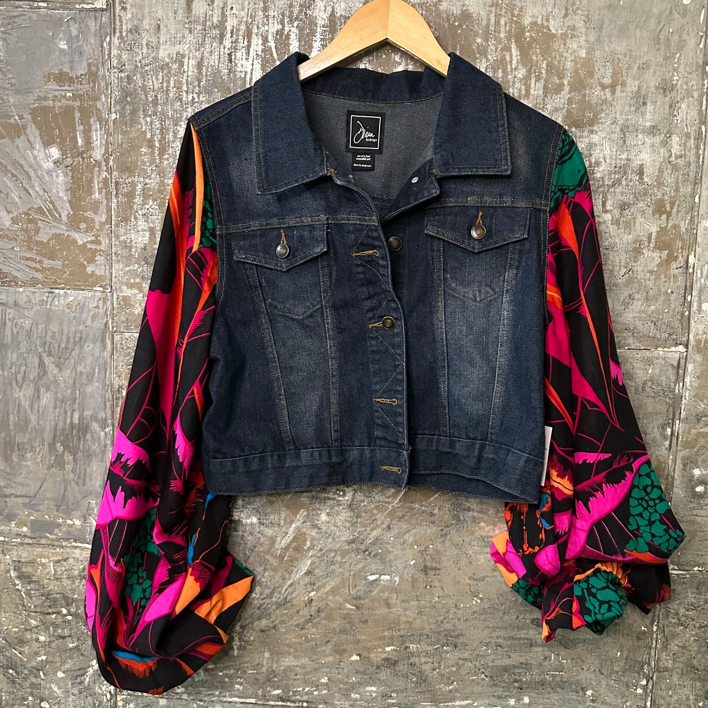 bright colorful balloon bells + dark crop denim