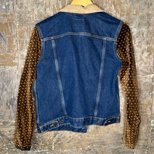 Load image into Gallery viewer, polka dot velvet, corduroy + denim jacket
