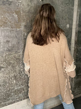 Load image into Gallery viewer, creamy tans cape style cardigan coat
