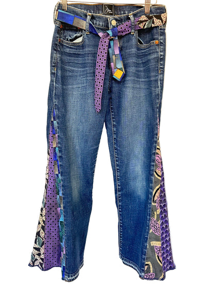 denim blues + purple necktie bells [4/27] short