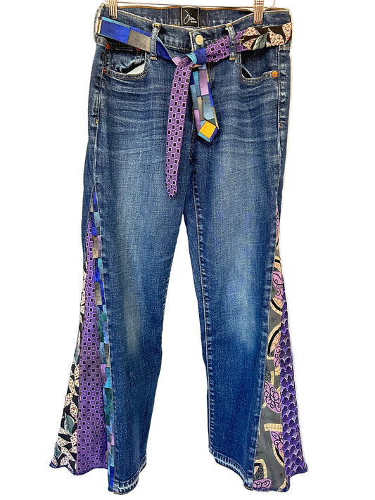 denim blues + purple necktie bells [4/27] short